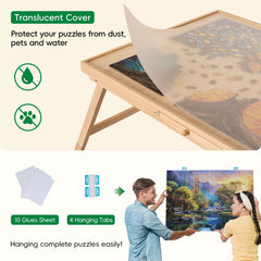 TEAKMAMA puzzle table thick plywood construction for sturdy, wobble-free use