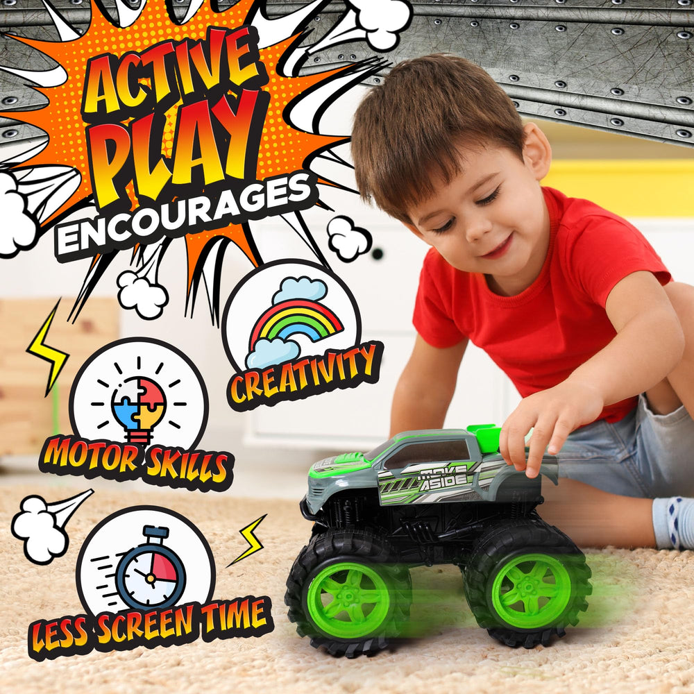 Team Power creative play sparks imagination and motor skills during epic stunts.