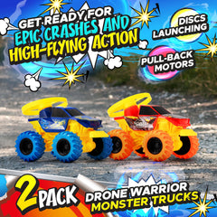 Team Power Monster Truck toy side action shot showcases pull-back speed and battle vibes.