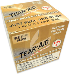 TEAR-AID fabric repair roll patches fabrics quickly and durably.