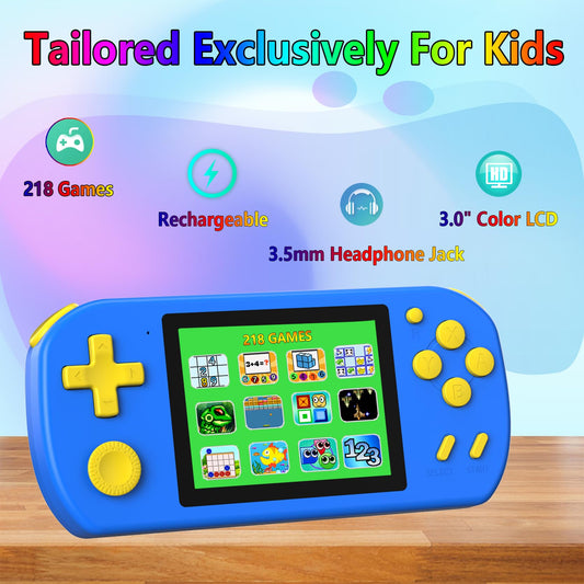TEBIYOU handheld games offer 218 classic titles for varied play styles.