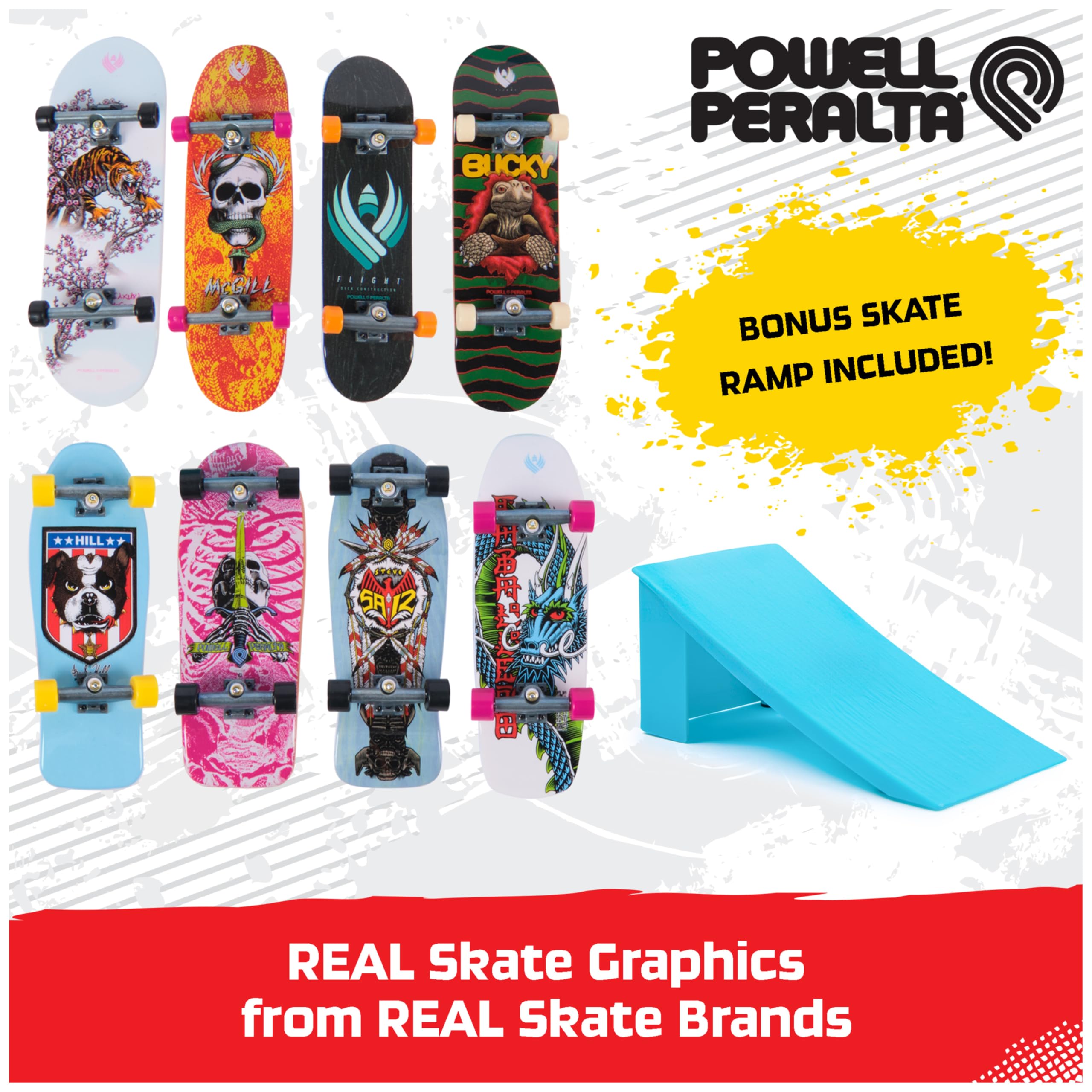 Tech Deck Blind graphic deck showcasing iconic art for creative tricks and display.