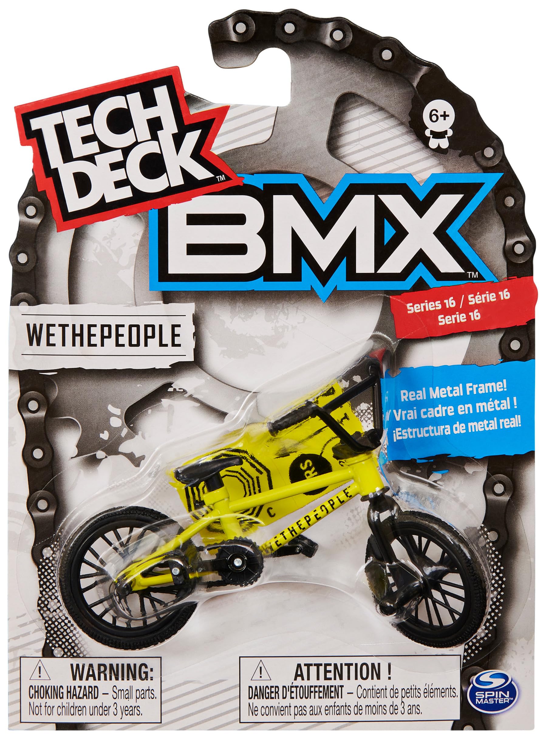Tech Deck BMX finger bike with metal frame showcases authentic mini replica for display