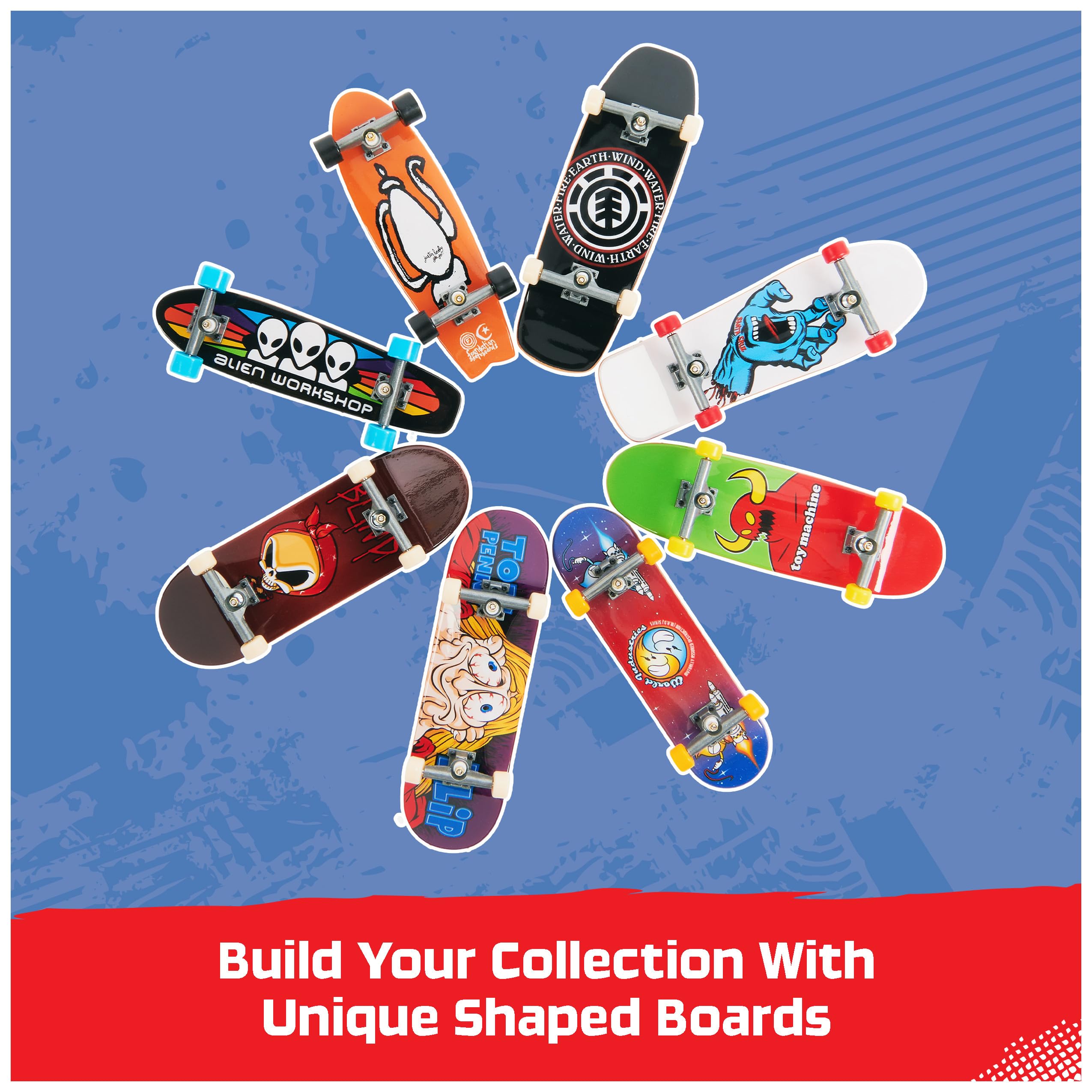 Tech Deck Toy Machine graphic board for nostalgic skating vibes.