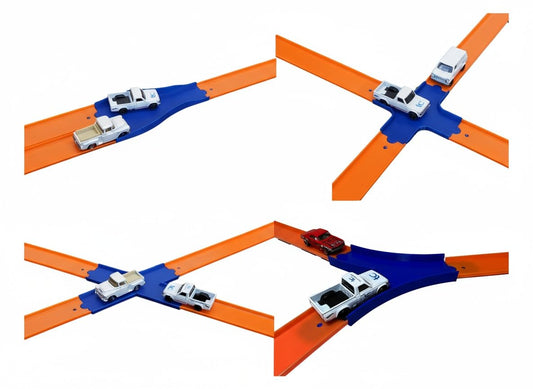 TechConnext Track Add-On Pack Two-to-One Lane Merge for smoother race flow
