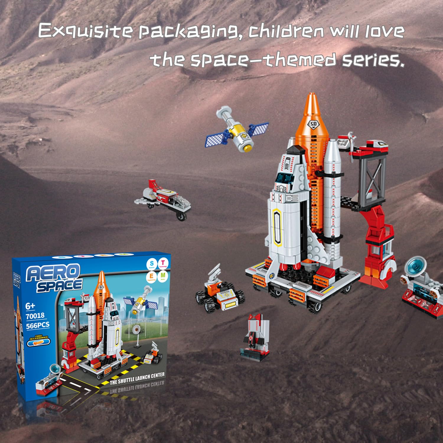 Tecnobicho Space Rocket kit box front showcases packaging and product branding