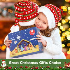 TECHTAIL nativity set doubles as a decorative Christmas display.