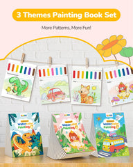 TECJOE dinosaurs coloring pages provide travel-friendly art time