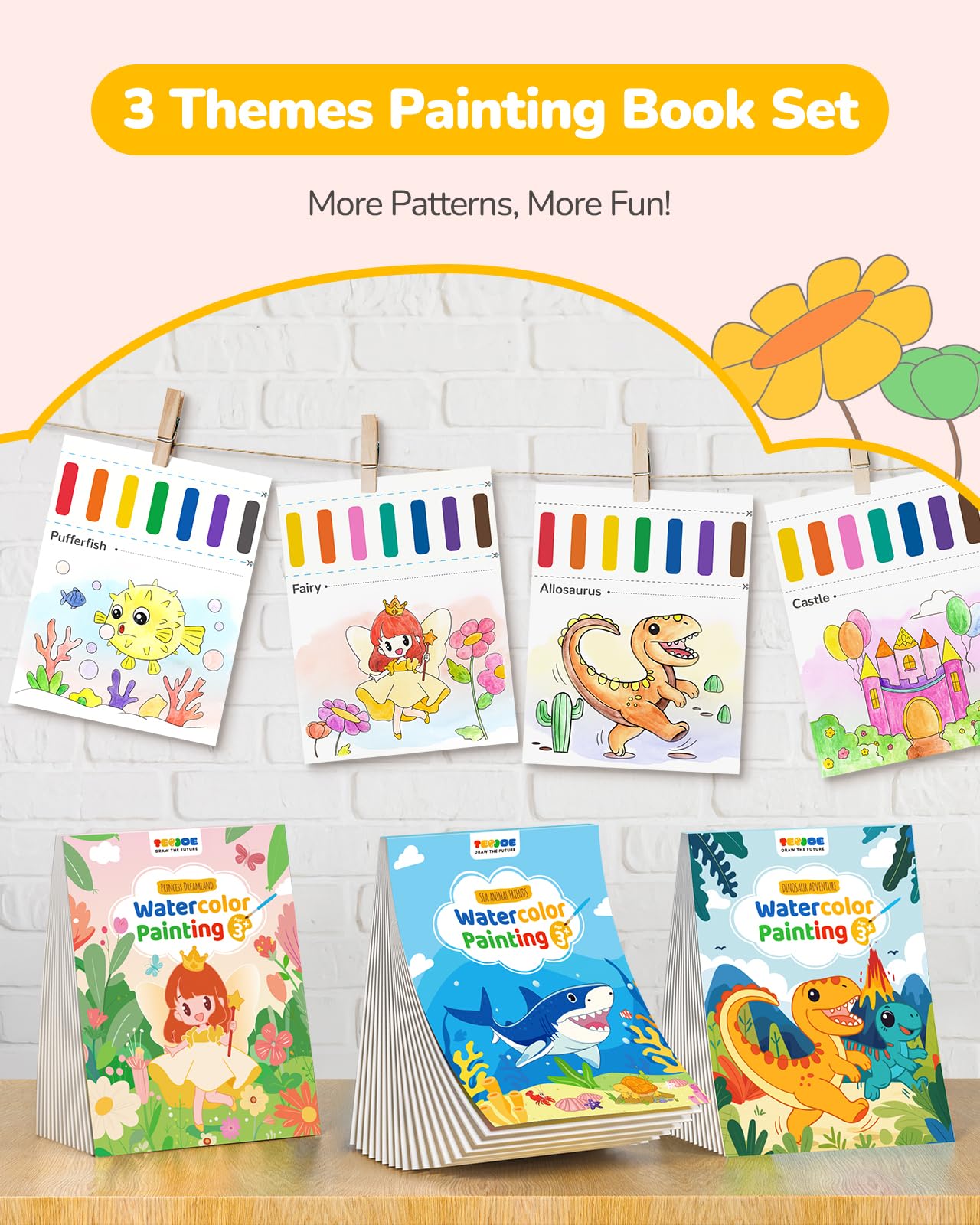 TECJOE dinosaurs page invites imaginative play with easy color control.