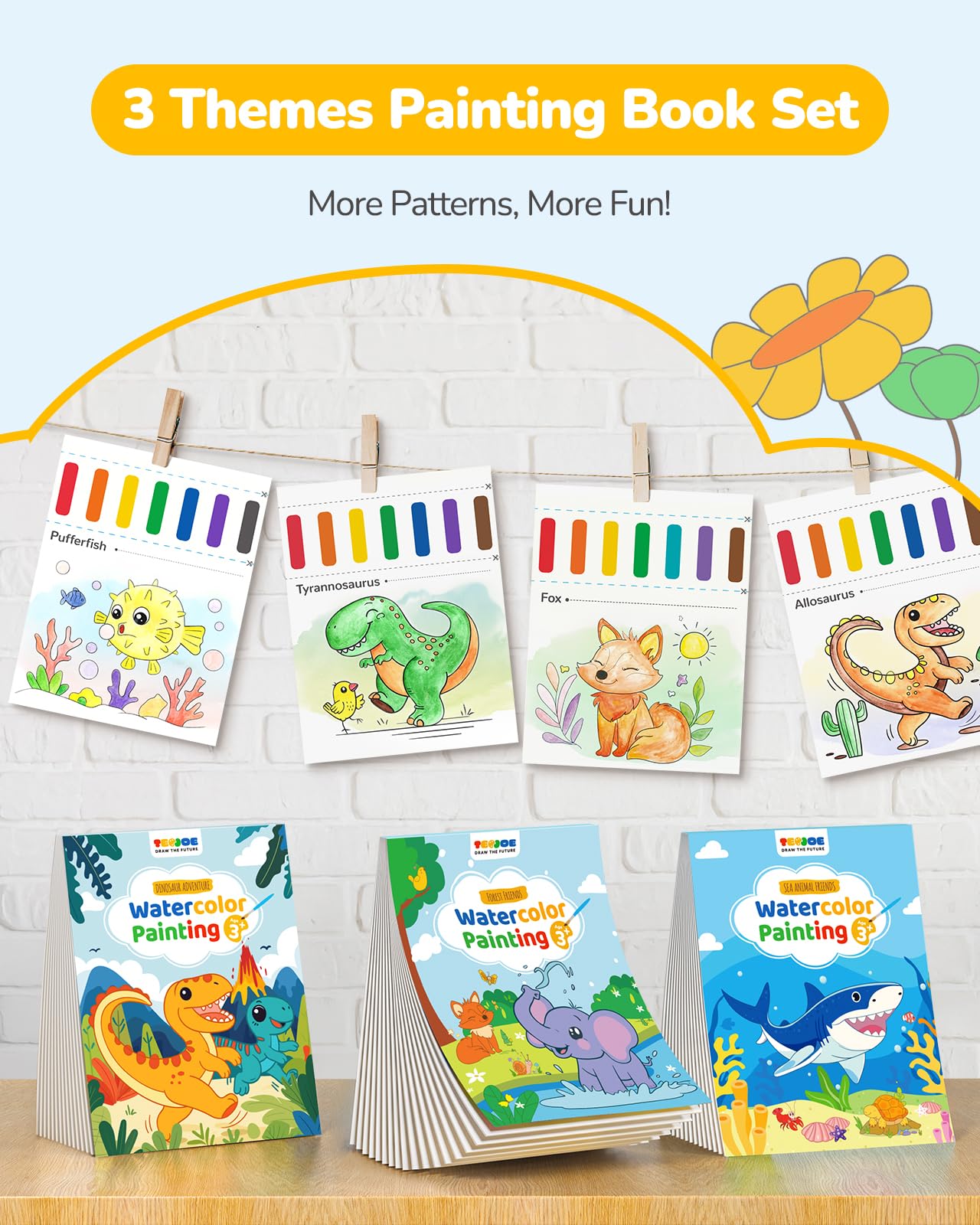 TECJOE forest animals pages—colorful wildlife scenes that boost fine motor skills