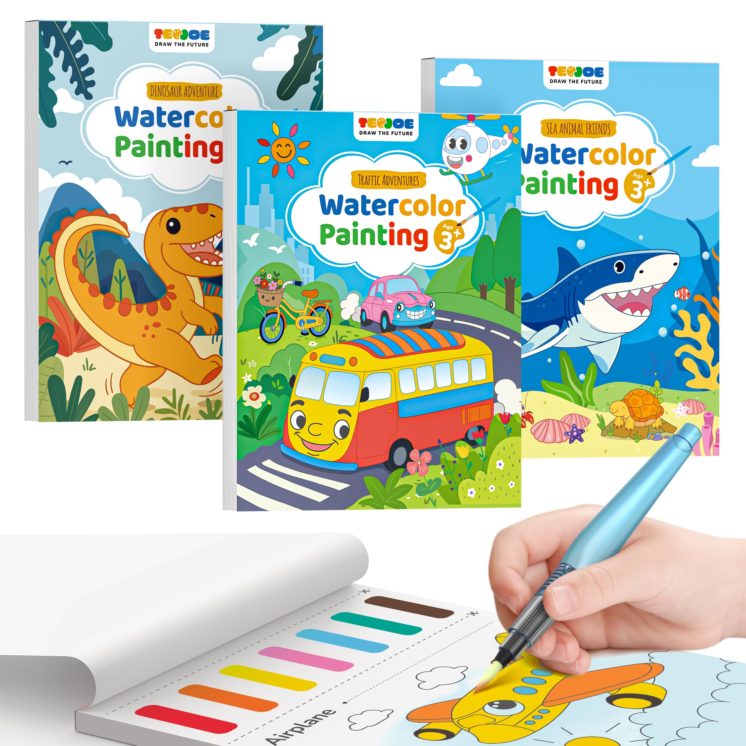 TECJOE forest series painting book with woodland scenes for imaginative play.