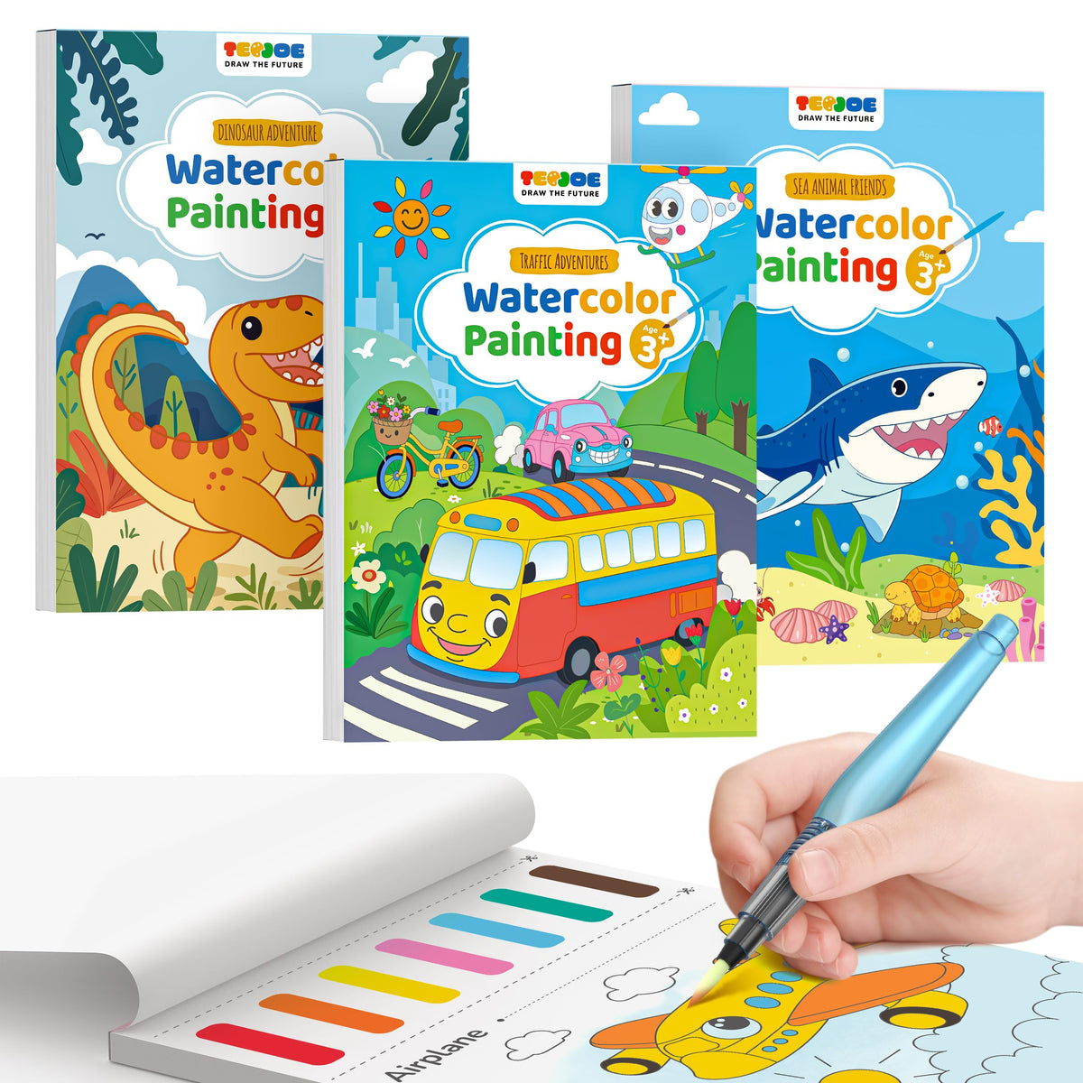 TECJOE forest series painting book with woodland scenes for imaginative play.