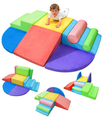 Teckid Toddler Climbing Toys stairs set shows safe indoor play surface