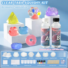 TECMIYO Taba DIY kit cat paw mold for playful translucent squishies