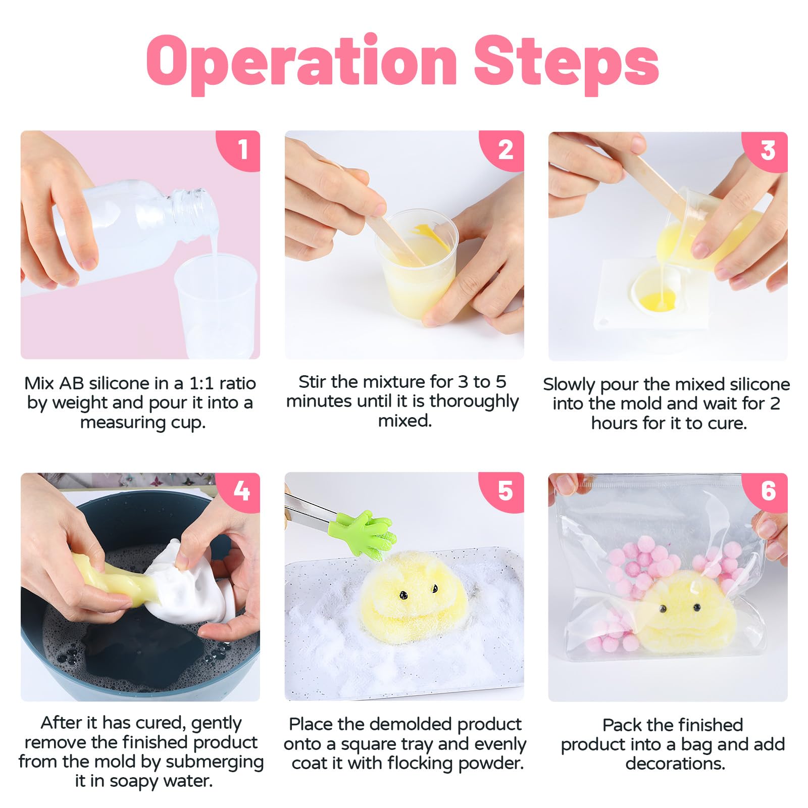 TECMIYO Taba Squishy Kit storage tips help maintain ultra-soft silicone between uses.