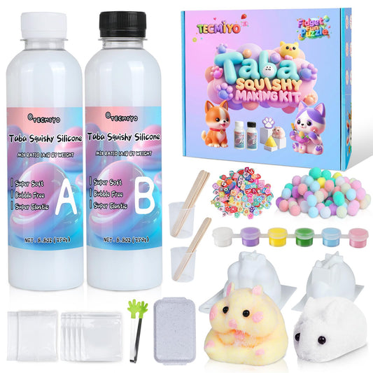 TECMIYO Taba Squishy Kit unboxing shows beginner-friendly setup for easy crafting and soft results.