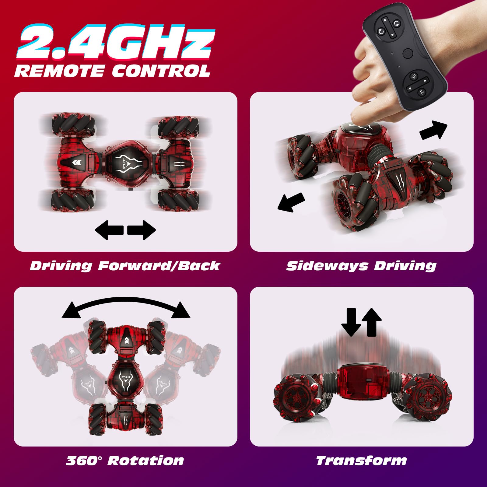 Tecnock 2.4GHz signal supports smooth, interference-free racing.