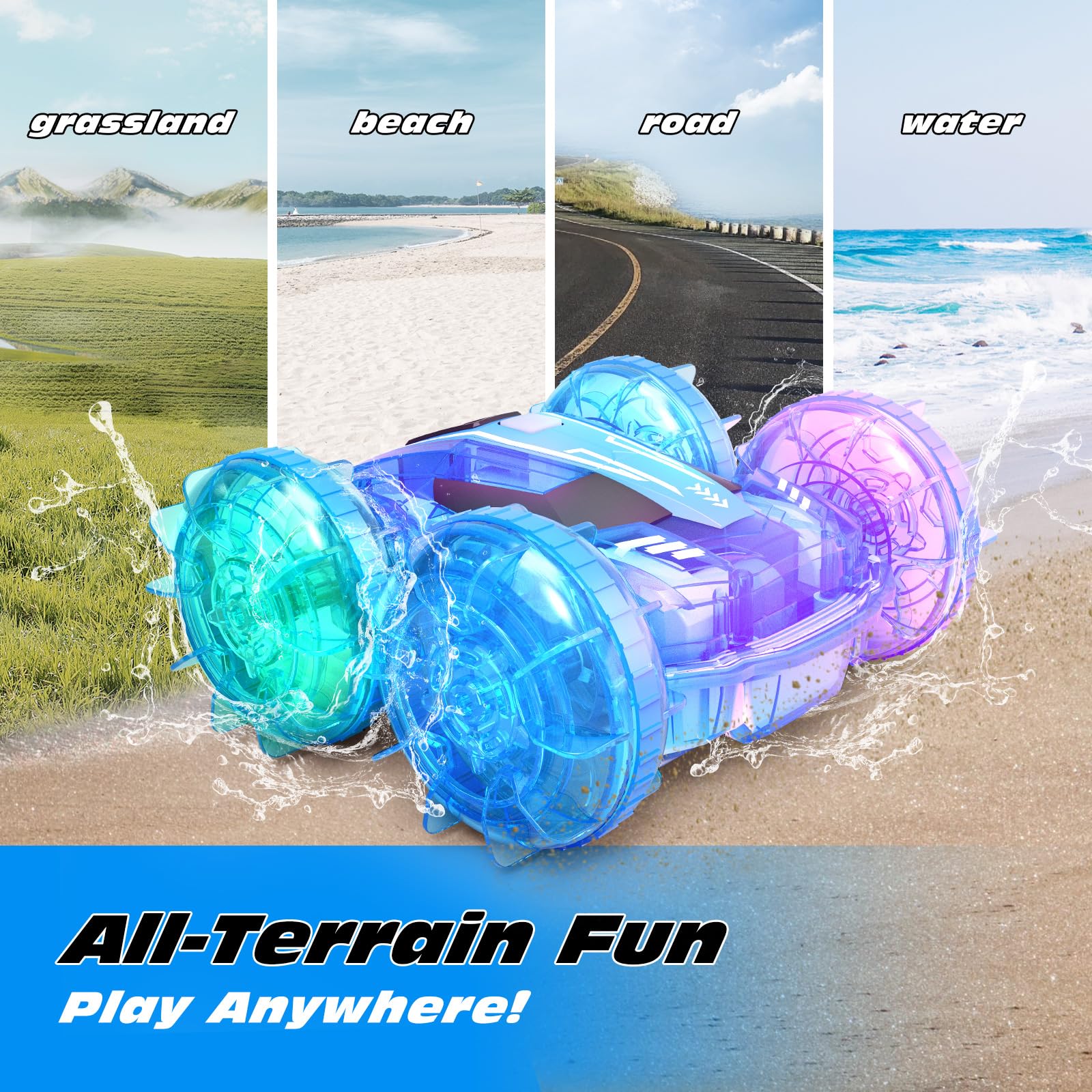 Tecnock RC car supports adjustable speeds for solo or group racing.