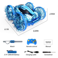 Tecnock amphibious stunt car delivers long play sessions for all ages.