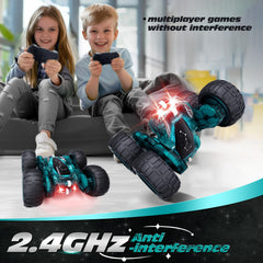 Tecnock 2.4GHz multiplayer racing enables synchronized play with minimal interference.