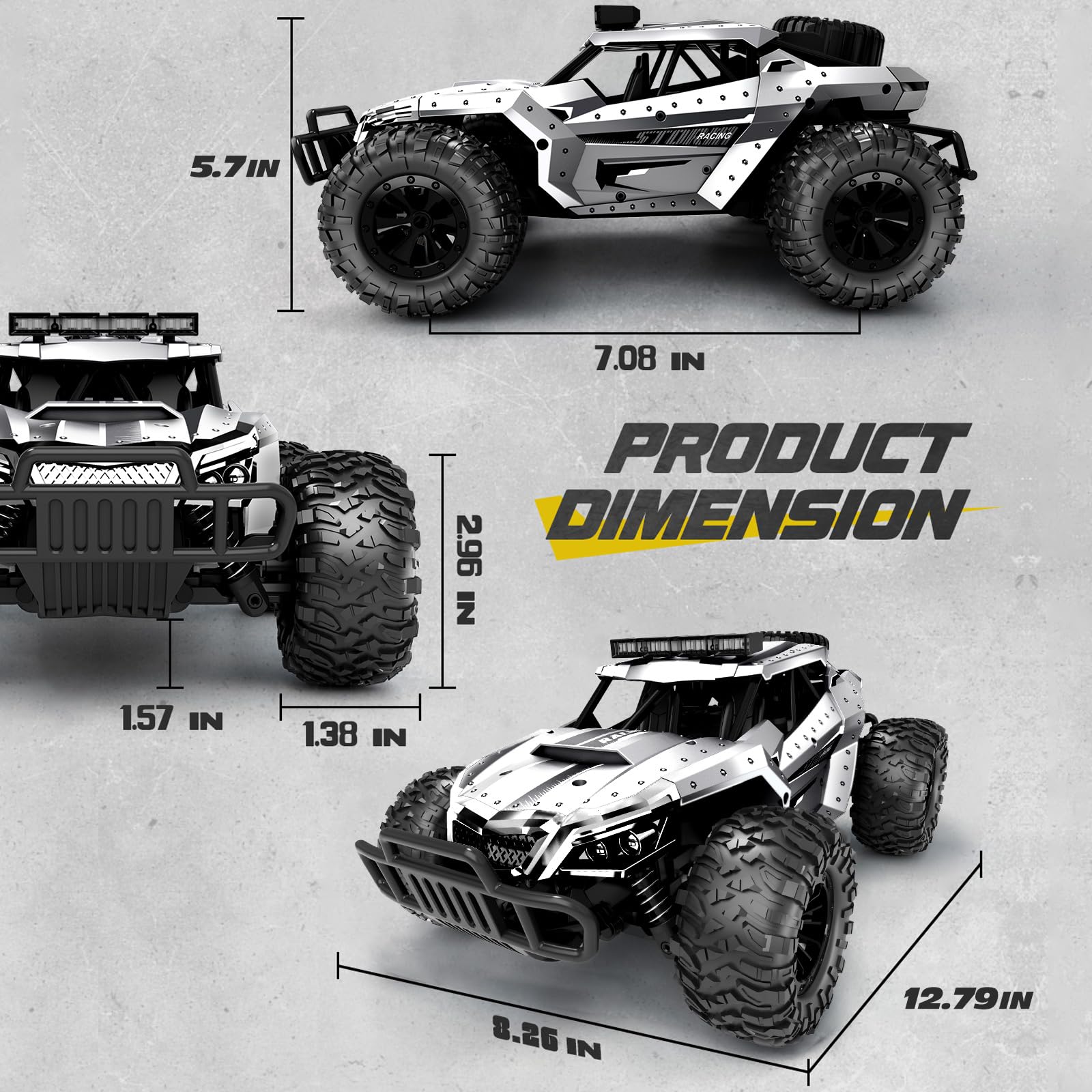 Tecnock RC car 2-4ghz remote control provides interference-free connectivity