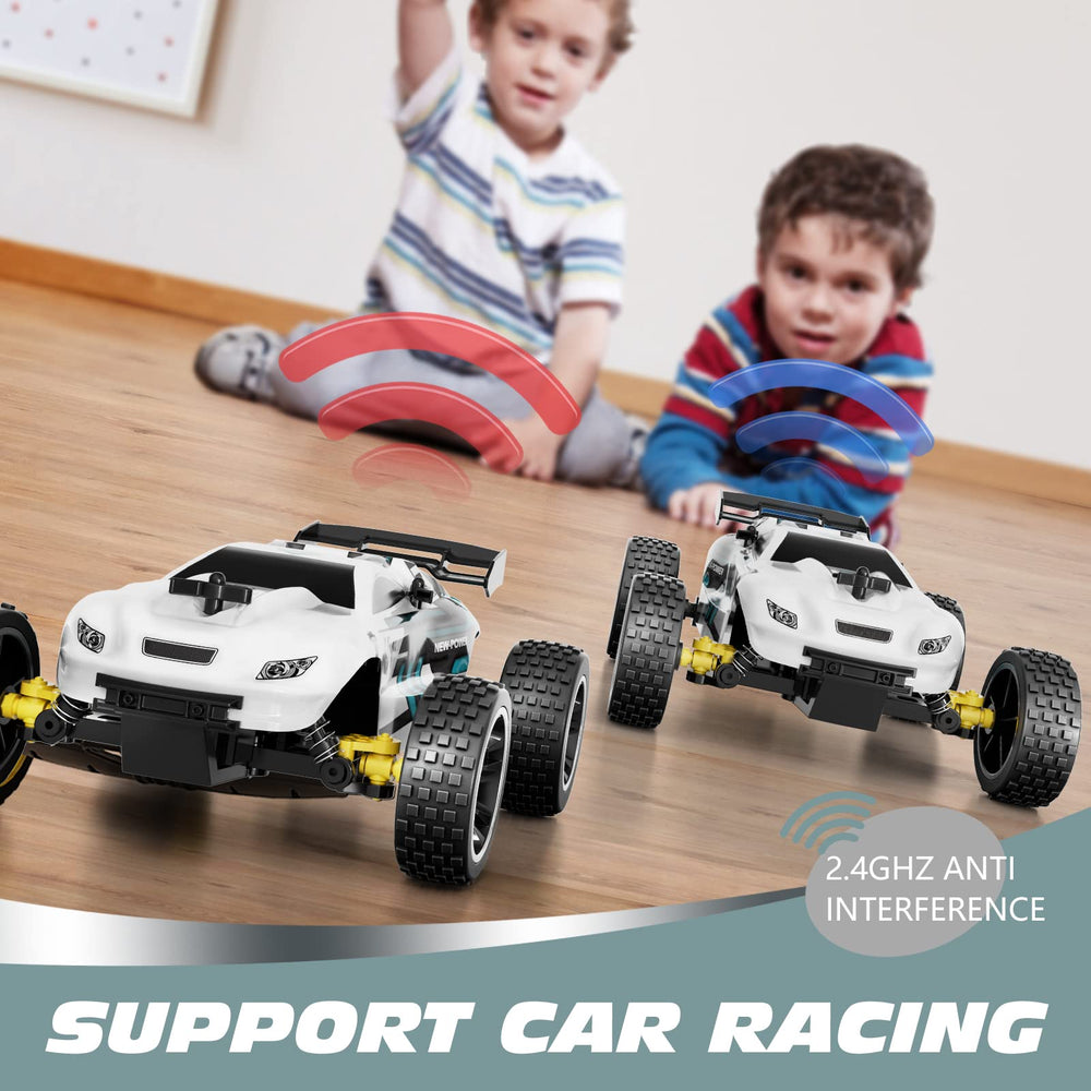Tecnock RC Cars 2.4GHz control for interference-free driving and multiple-car races.