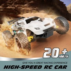 Tecnock RC Cars tackle indoor and outdoor terrain thanks to durable shocks.