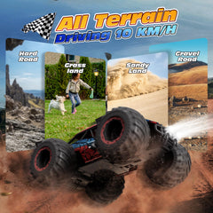 Tecnock RC Truck 2.4GHz control ensures smooth steering and interference-free racing