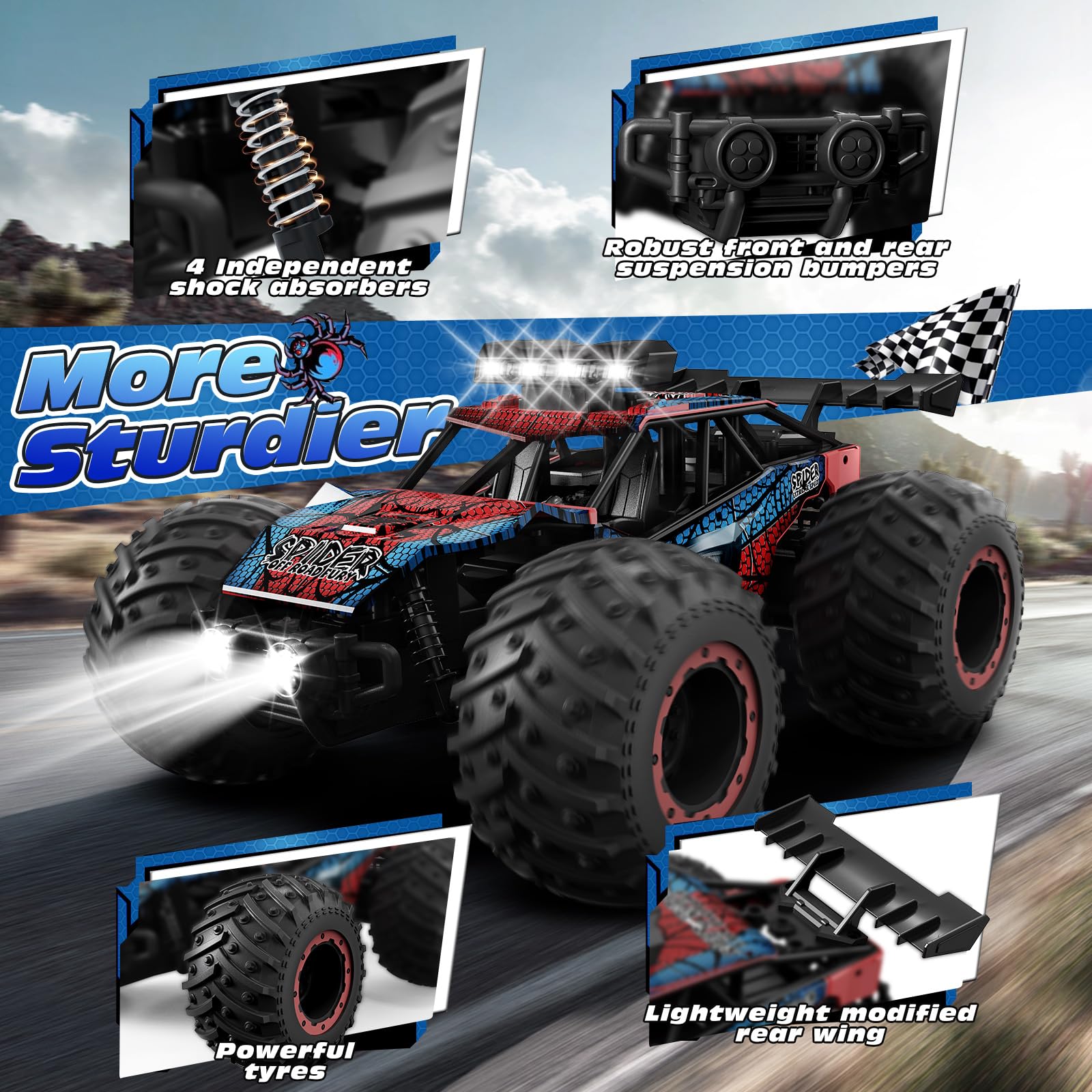 Tecnock RC Truck safe top speed supports confident beginners outdoors