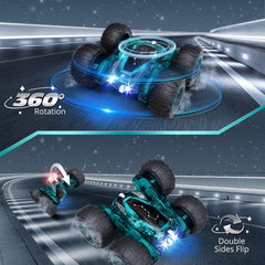 Tecnock RC car with LED star lights for eye-catching night action.