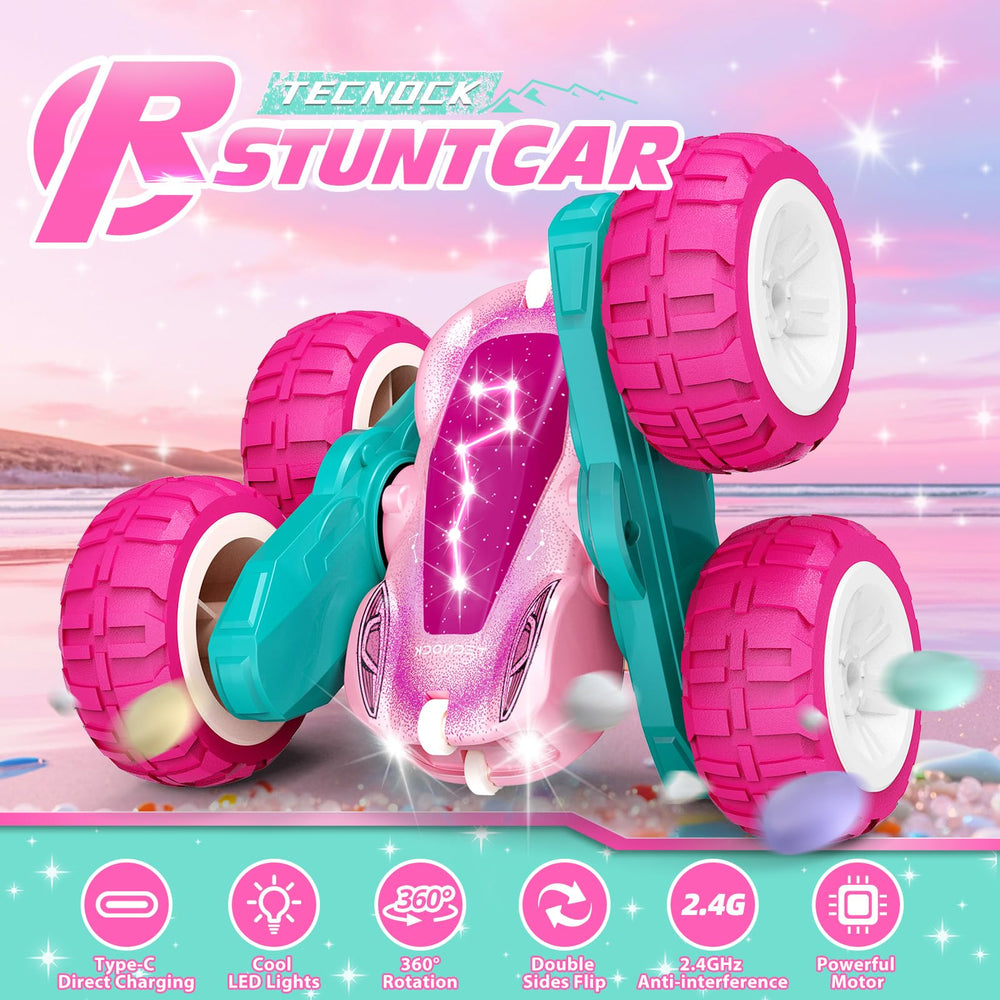 Tecnock star-design RC car with LED breathing lights for magical nighttime driving.