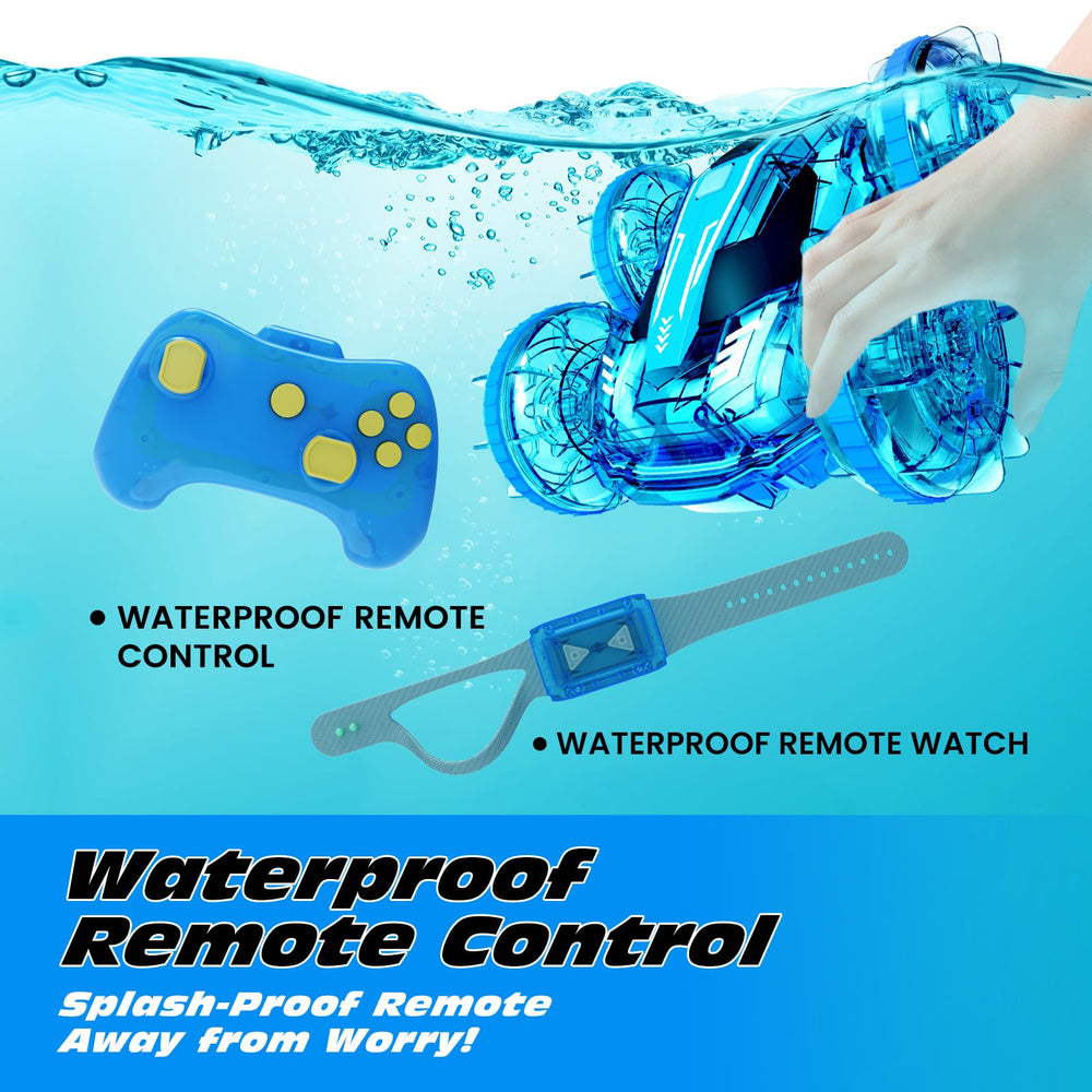 Tecnock waterproof remote lets play around pools and baths worry-free.