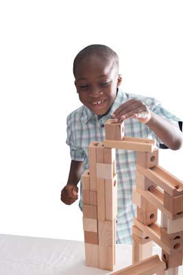 TEDCO Blocks and Marble Run includes 10 marbles for rolling play.