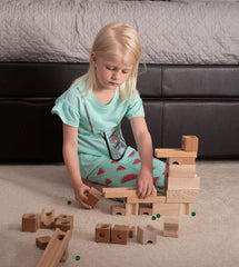 TEDCO Blocks and Marble Run proudly handcrafted in the USA by Amish craftsmen.