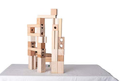 TEDCO Blocks and Marble Run enhances hand-eye coordination through open-ended construction.
