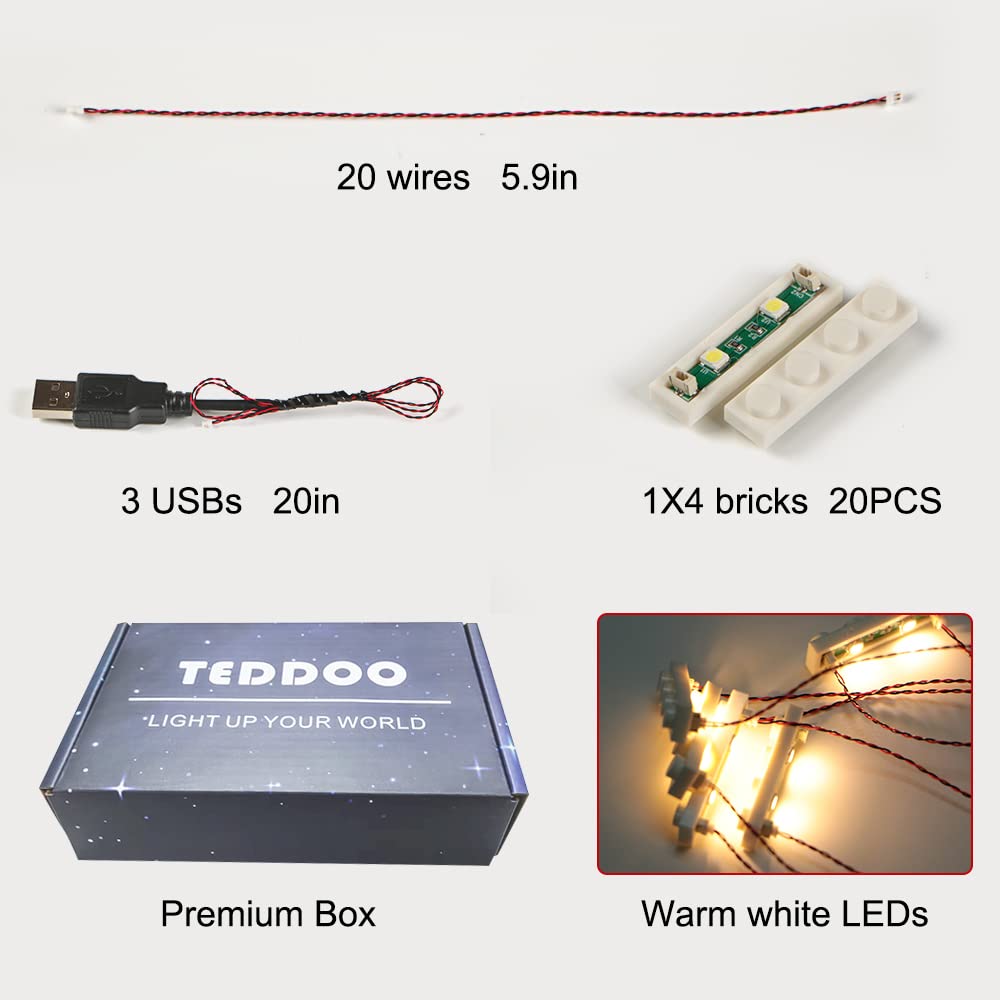 TEDDOO twenty-inch USB cord provides ample reach for flexible setup.