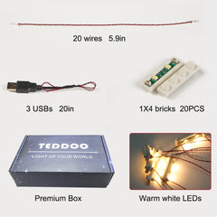 TEDDOO twenty-inch USB cord provides ample reach for flexible setup.