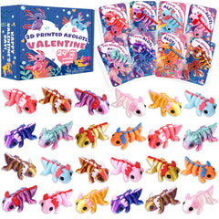 Teeanzo axolotl ornaments close-up with vibrant colors, ideal for classroom gifts
