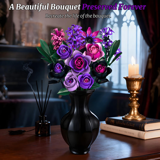 Teefrye Gothic elegance close-up showing deep tones and petals