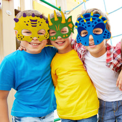TEEHOME Felt dinosaur mask set makes ideal birthday party favors.