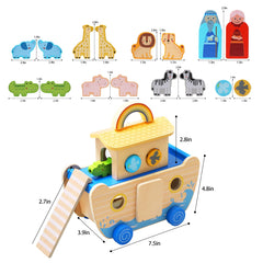 Teekdeer Noahs Ark Toy Noah and Wife encourages role-play learning.