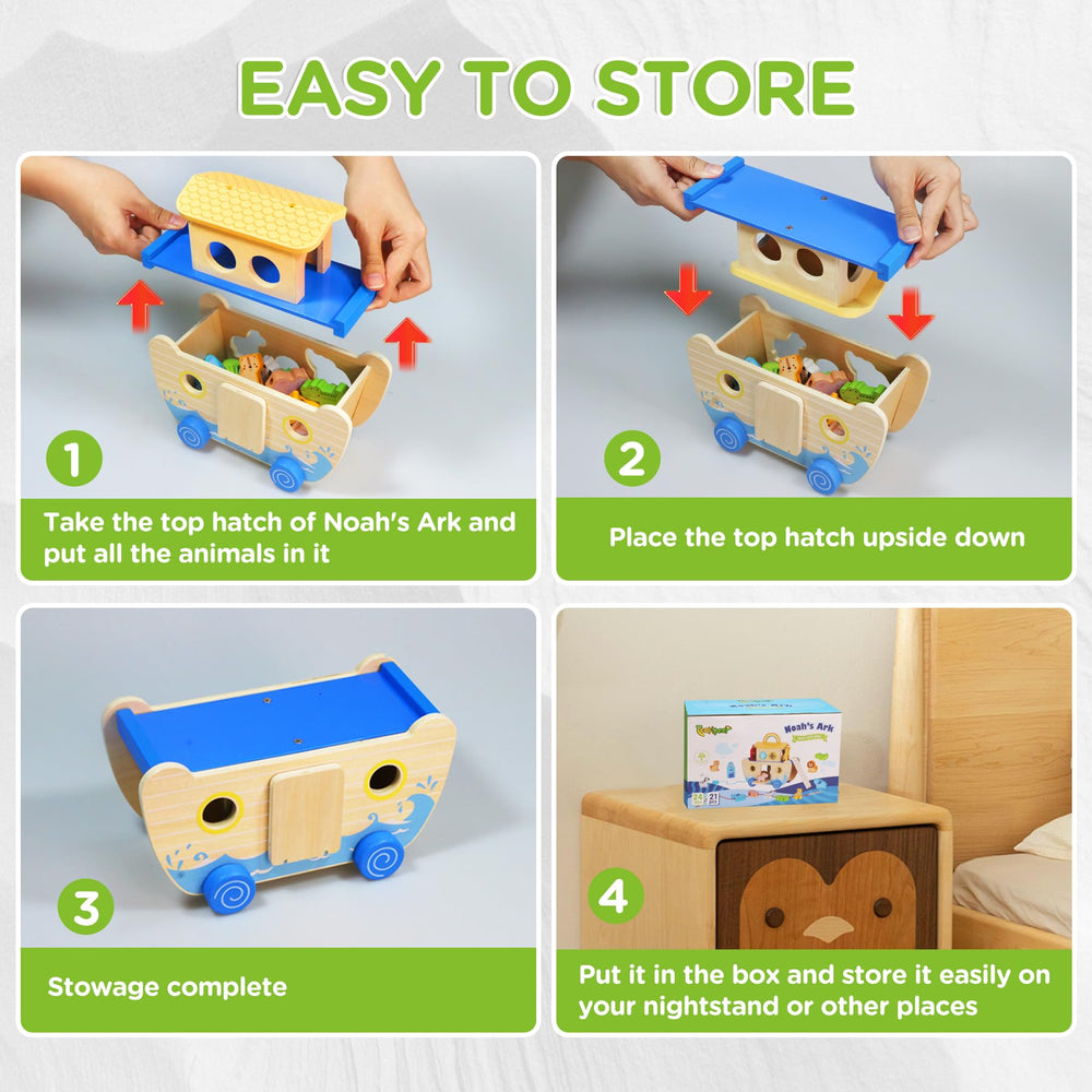 Teekdeer Noahs Ark Toy Rainbow adds color discovery and imagination.