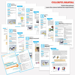 Teenii manual open showcasing experiment steps.