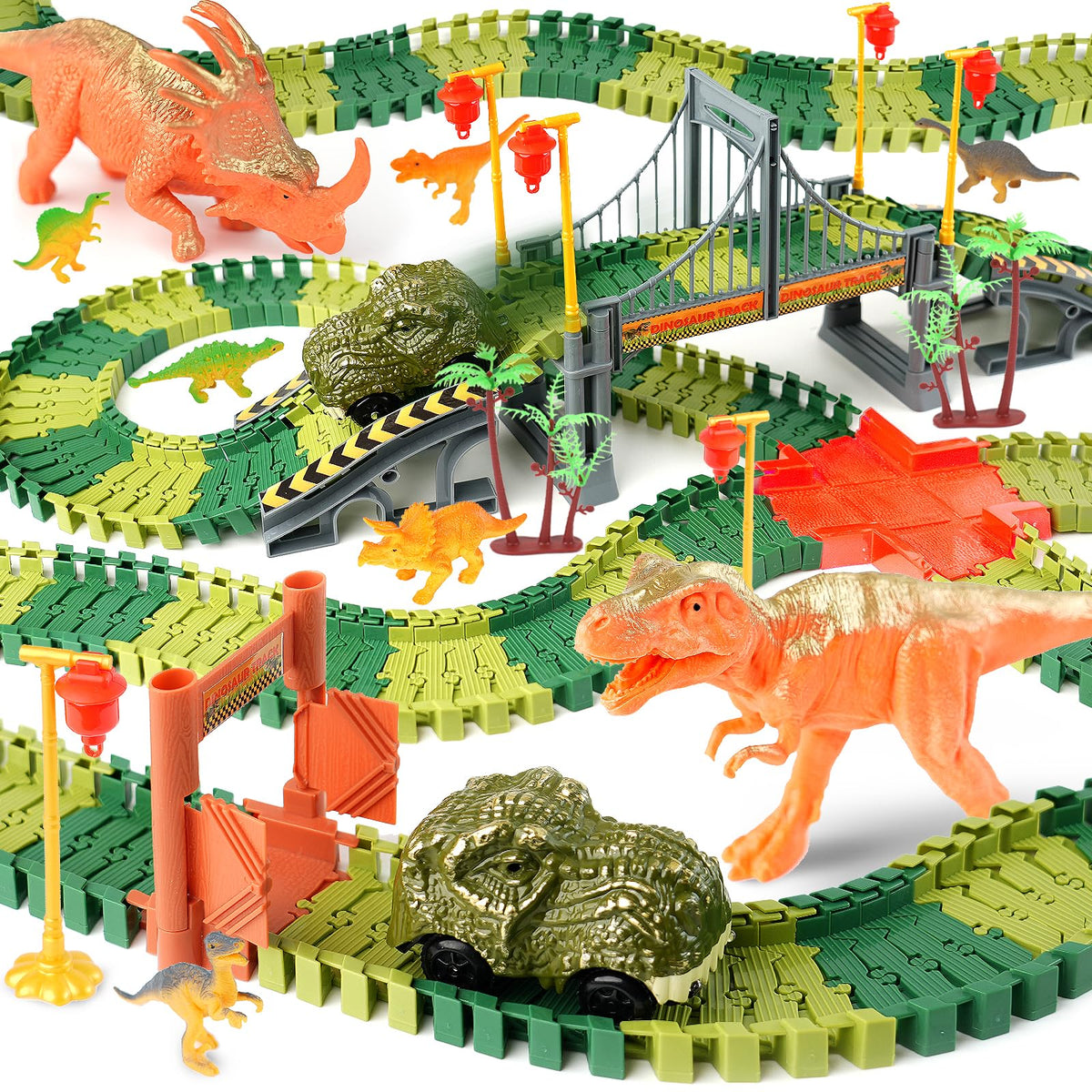 Teensmagic Dinosaur Track Bridge in action boosts imaginative play and coordination