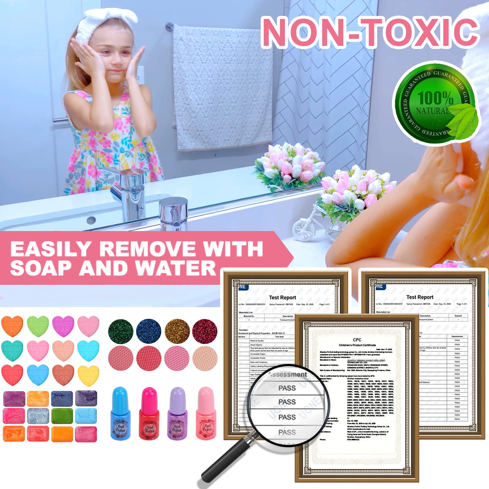 Teensymic nail accessories and stickers for creative manicure pretend play