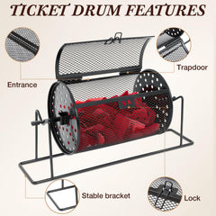 Teenyyou raffle drum wide opening enables smooth ticket retrieval during draws