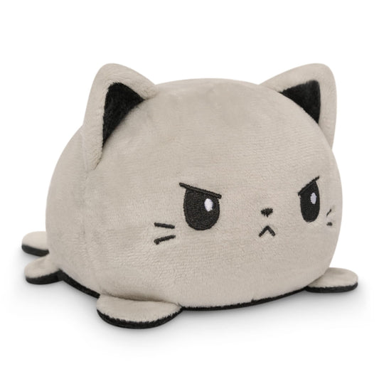 TeeTurtle reversible cat plushie front view mood display