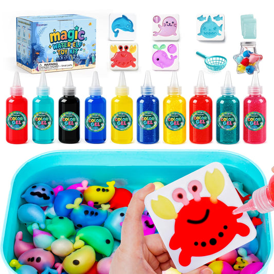 Teexpert Magic Water Elf Kit glitter gels ready for sparkling, imaginative play at home.