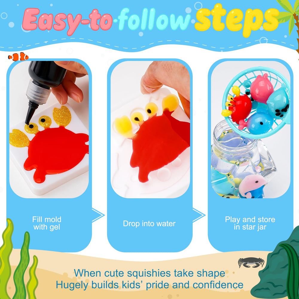 Teexpert Ocean animal molds shaping cute sea creatures during craft time.