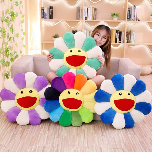 TEFU sunflower pillow on a sofa enhances decor with plush support.